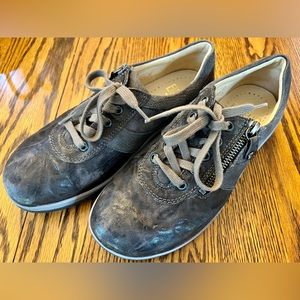 Fidelio Womens Shoes Haley Casual Lace-Up Zip-Up Leather Brown US 7.5 UK 5